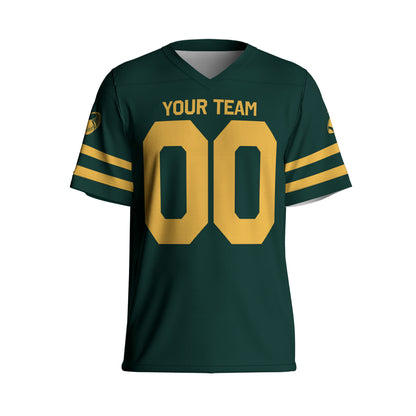 Custom-Famous-Team-Awesome-Star-Sport-Green-Simple--Football-Jersey-I3