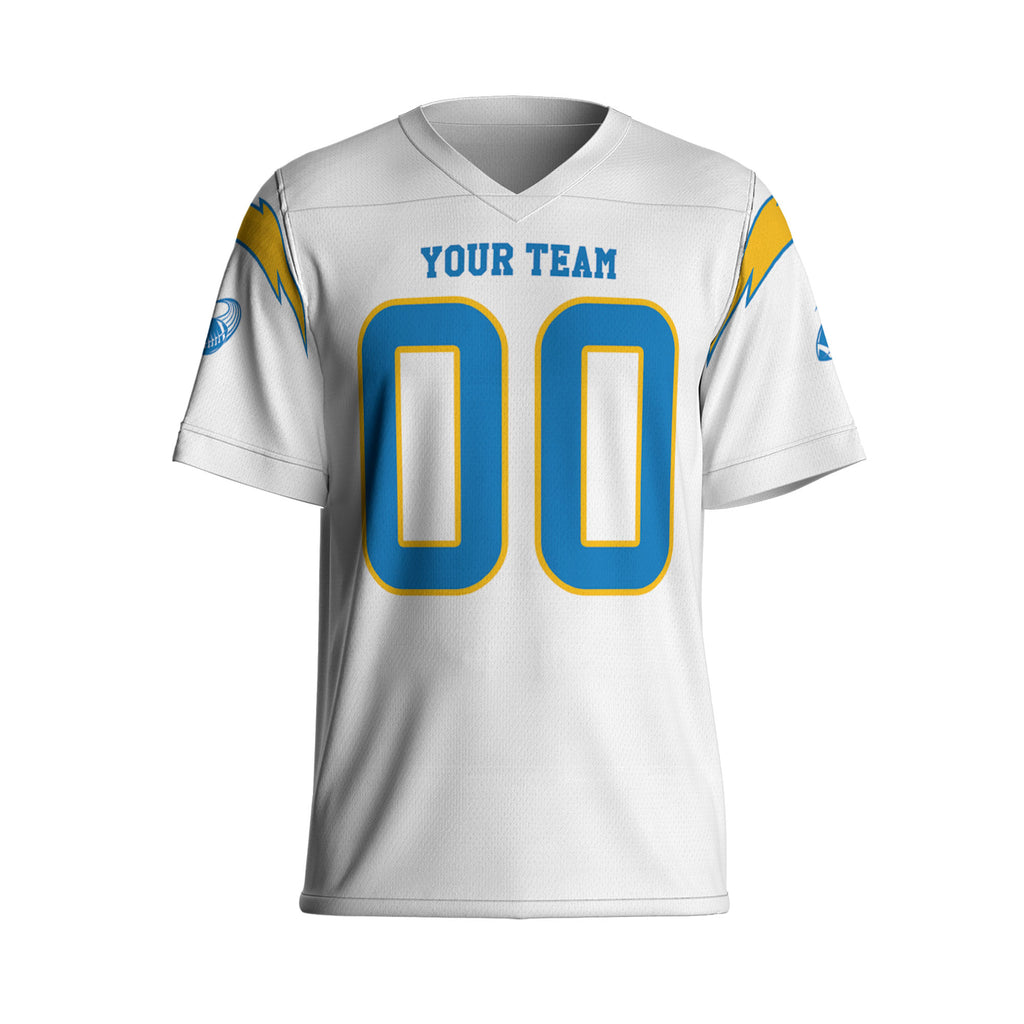 Custom-Famous-Team-Super-Charger-Sport-Classic-White-Football-Jersey--I3