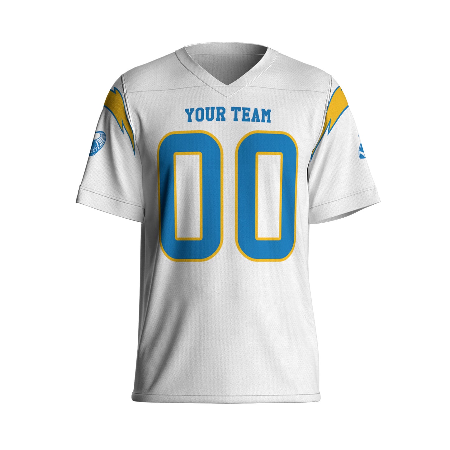 Custom-Famous-Team-Super-Charger-Sport-Classic-White-Football-Jersey--I3