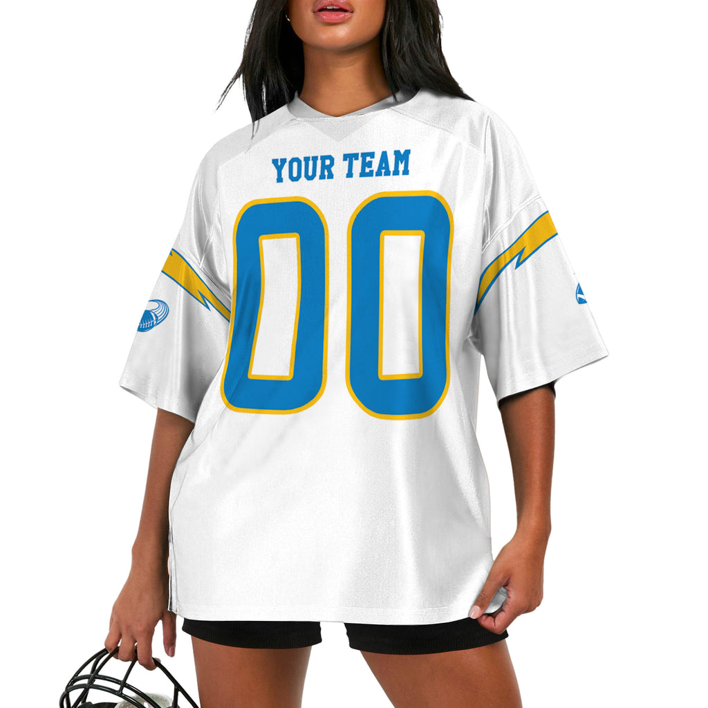Custom-Famous-Team-Super-Charger-Sport-Classic-White-Football-Jersey--I3