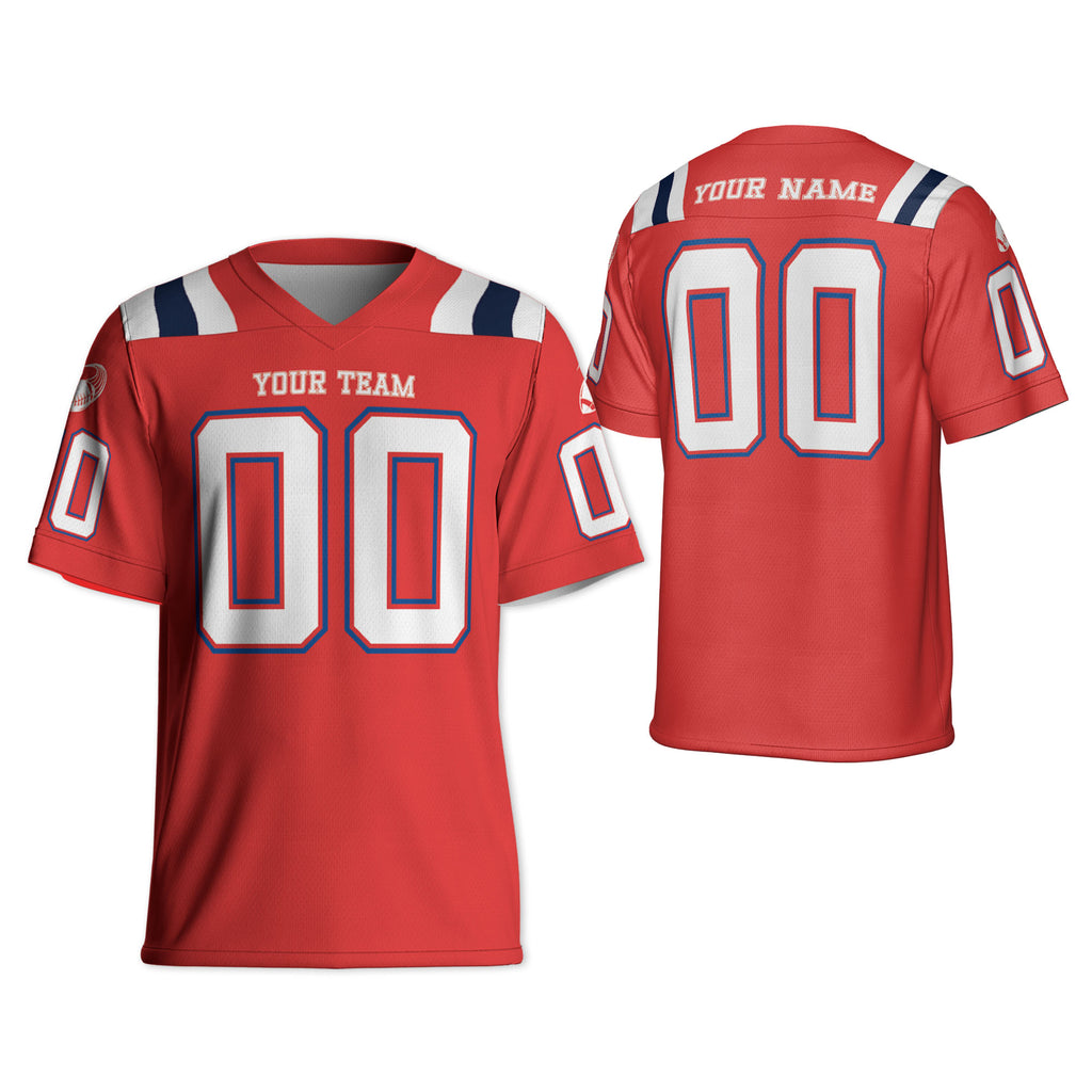 Custom-Famous-Team-Super-Star-All-Red-Patriot-Football-Jersey-I3