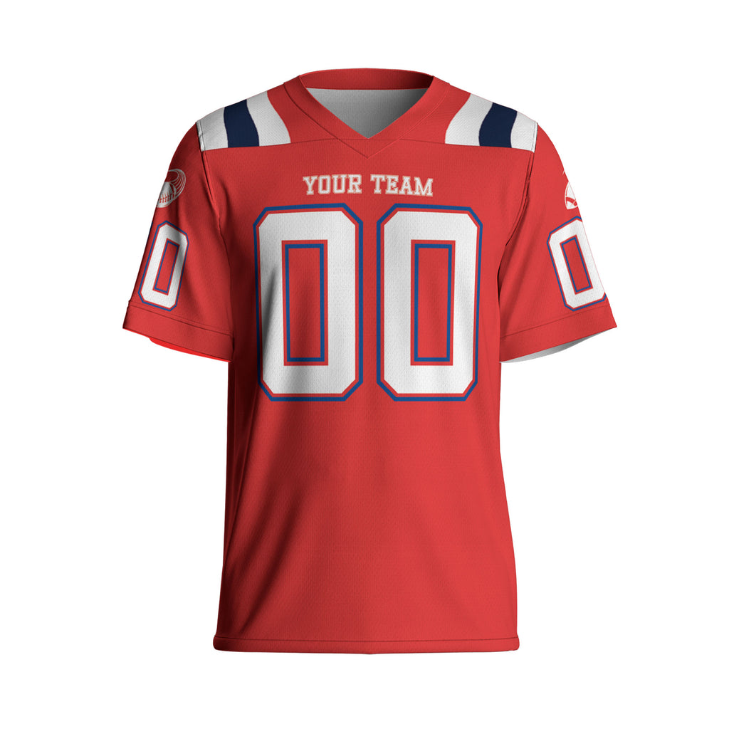 Custom-Famous-Team-Super-Star-All-Red-Patriot-Football-Jersey-I3