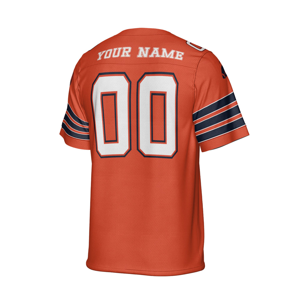 Custom-Famous-Team-Super-Star-Bears-Sport-Orange-Football-Jersey--I3