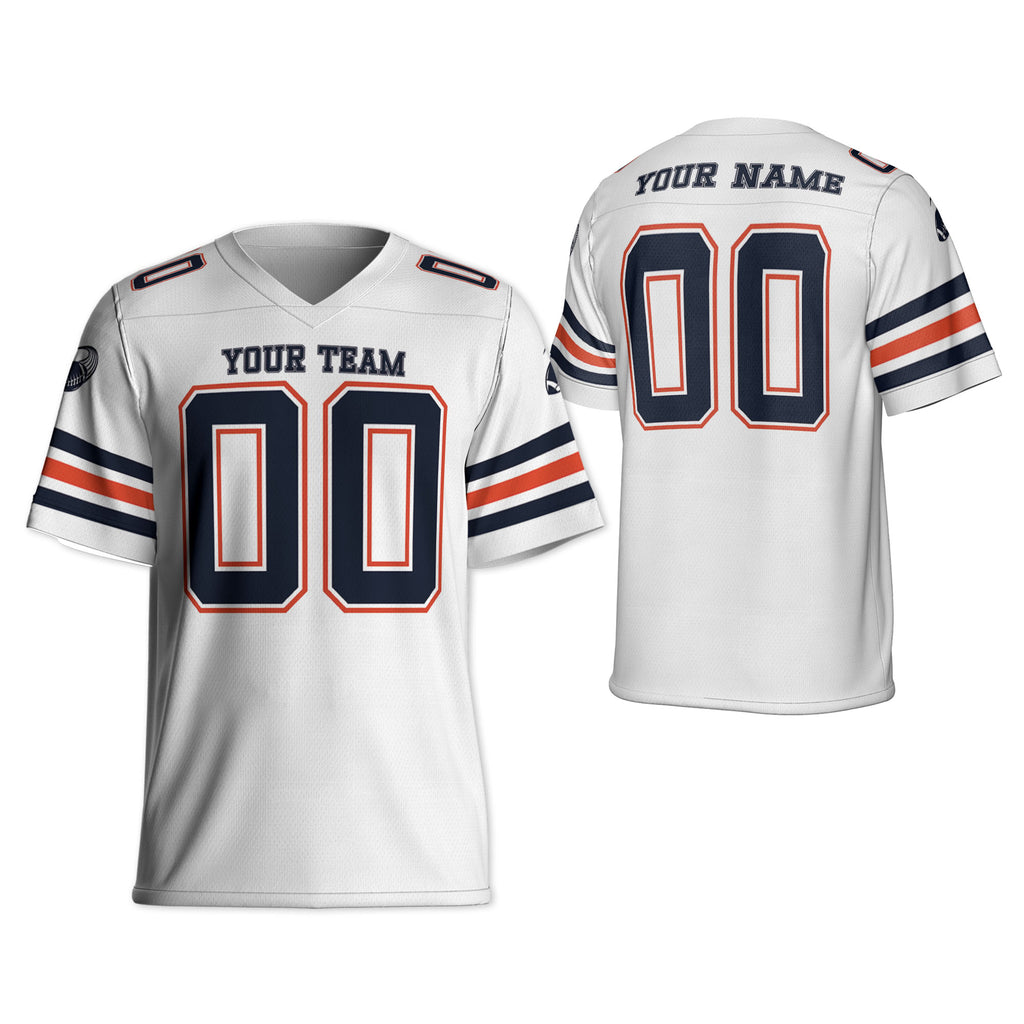 Custom-Famous-Team-Super-Star-Bears-Sport-White-Football-Jersey--I3