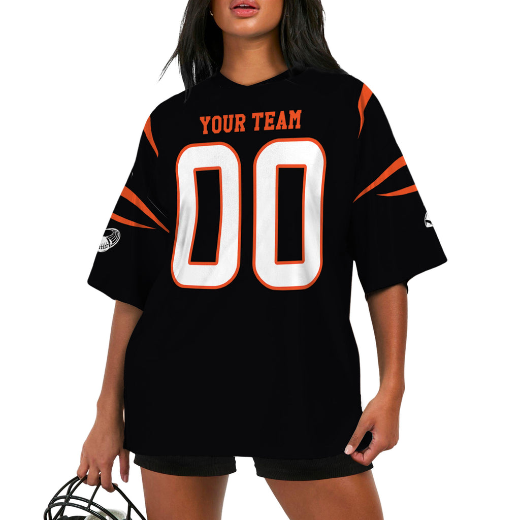 Custom-Famous-Team-Super-Star-Bengals-Sport-Black-Football-Jersey--I3