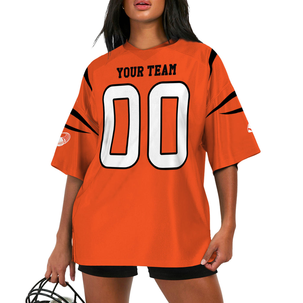 Custom-Famous-Team-Super-Star-Bengals-Sport-Orange-Football-Jersey--I3