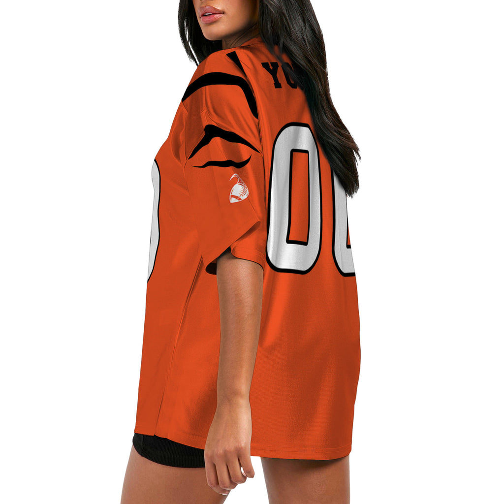 Custom-Famous-Team-Super-Star-Bengals-Sport-Orange-Football-Jersey--I3