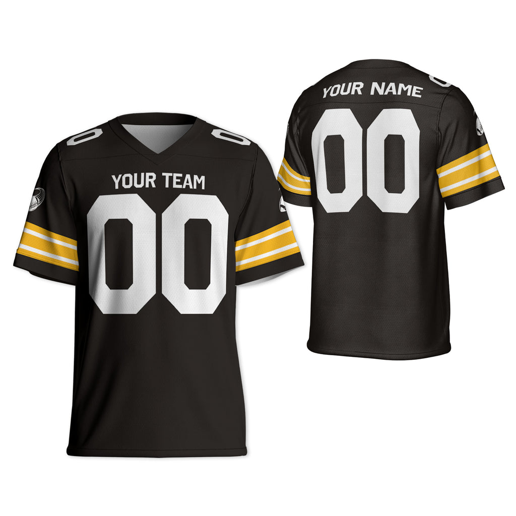 Custom-Famous-Team-Super-Star-Black-Steeler-Football-Jersey--I3