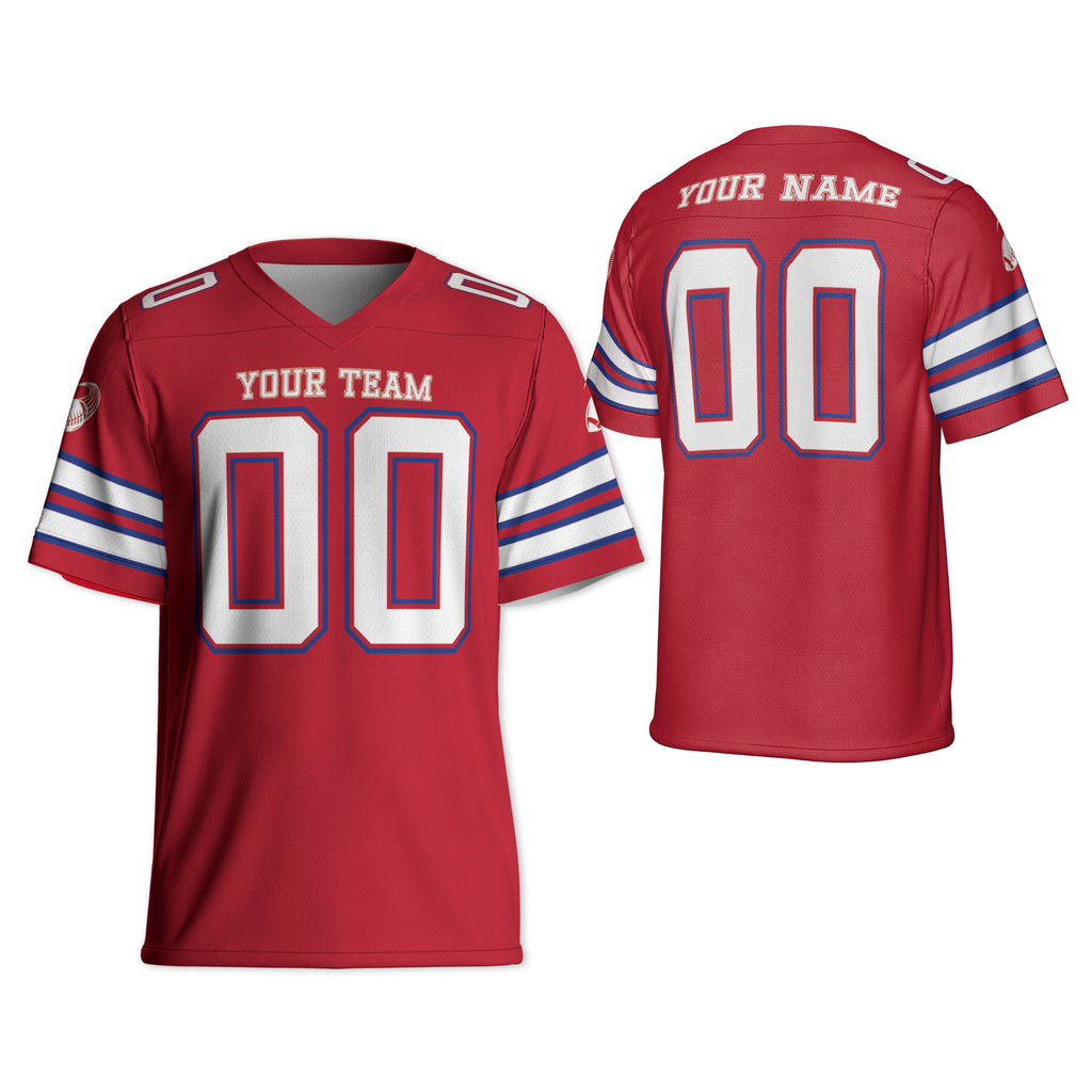 Custom-Famous-Team-Super-Star-Buffalo-Sport-Red-Football-Jersey--I3