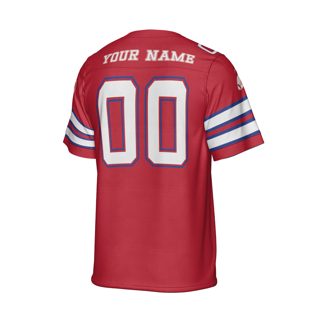 Custom-Famous-Team-Super-Star-Buffalo-Sport-Red-Football-Jersey--I3