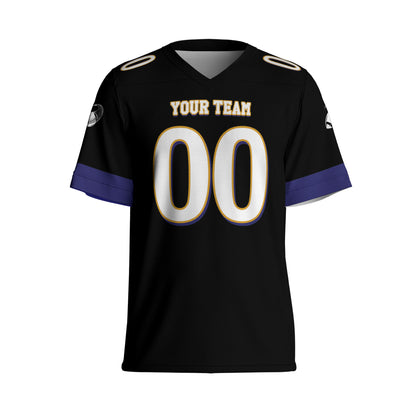 Custom-Famous-Team-Super-Star-Ravens-Sport-Black-Football-Jersey--I3
