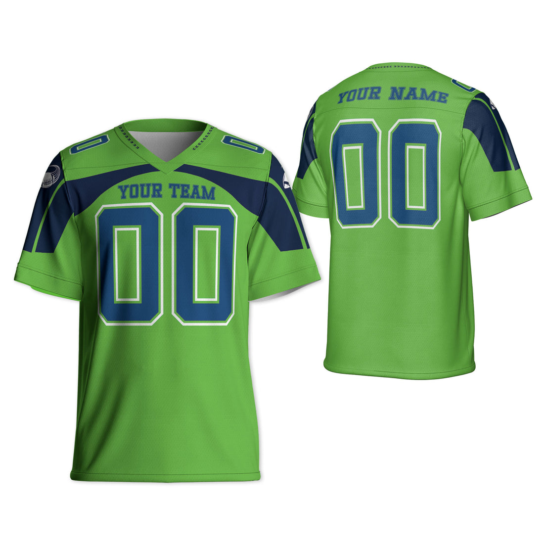 Custom-Famous-Team-Super-Star-Seahawk-Sport-Green-Football-Jersey-I3