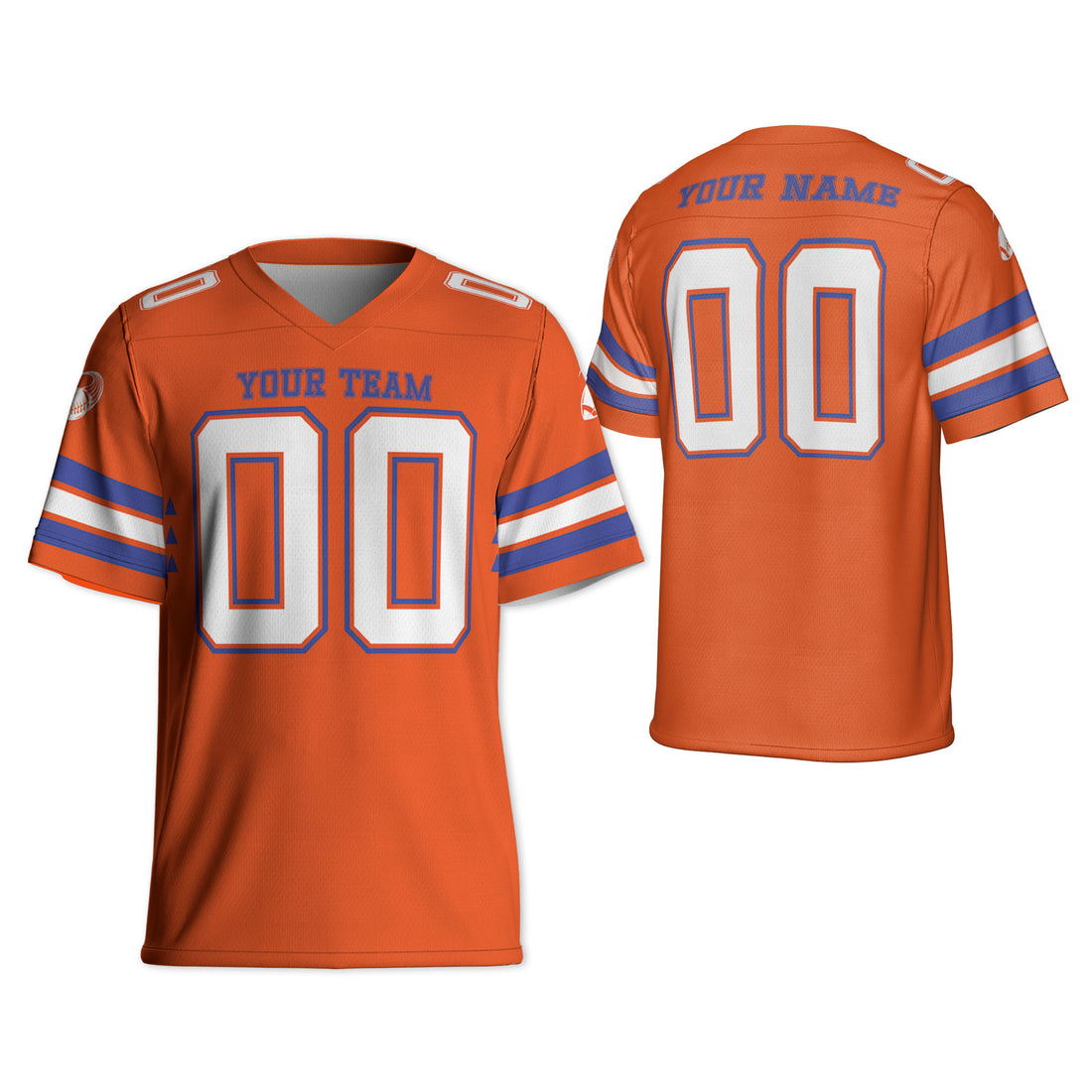 Custom-Famous-Team-Super-Star-Stallion-Sport-All-Orange-Football-Jersey-I3