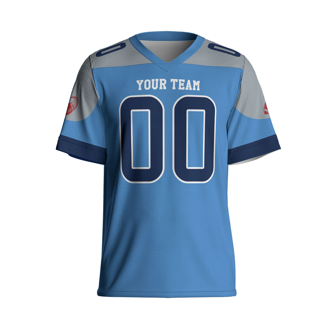 Custom-Famous-Team-Super-Star-Titans-All-Blue-Football-Jersey--I3