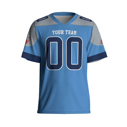 Custom-Famous-Team-Super-Star-Titans-All-Blue-Football-Jersey--I3