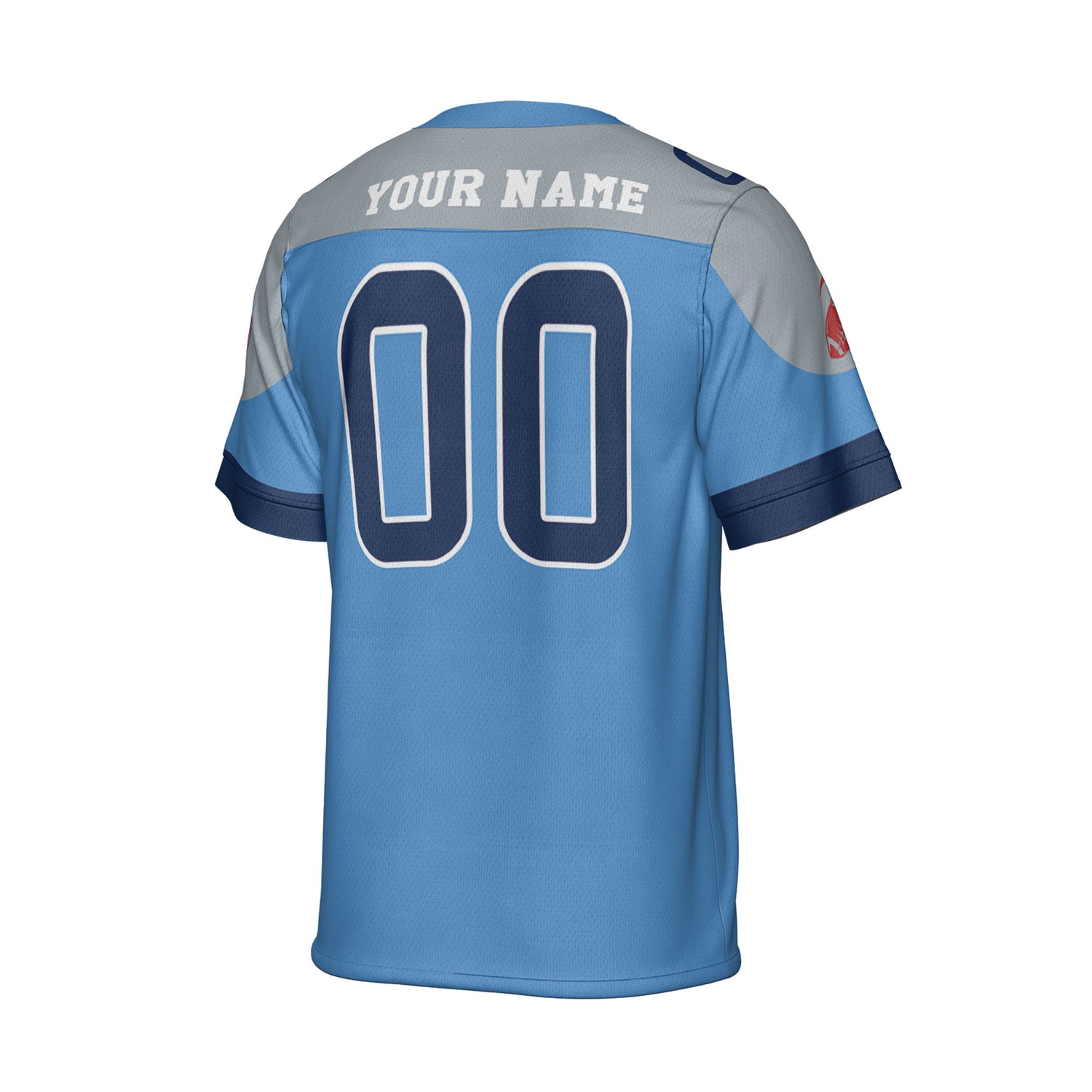 Custom-Famous-Team-Super-Star-Titans-All-Blue-Football-Jersey--I3