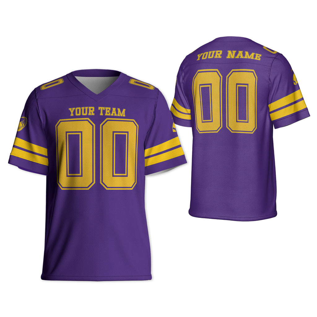 Custom-Famous-Team-Super-Star-Viking-Sport-All-Purple-Football-Jersey-I3