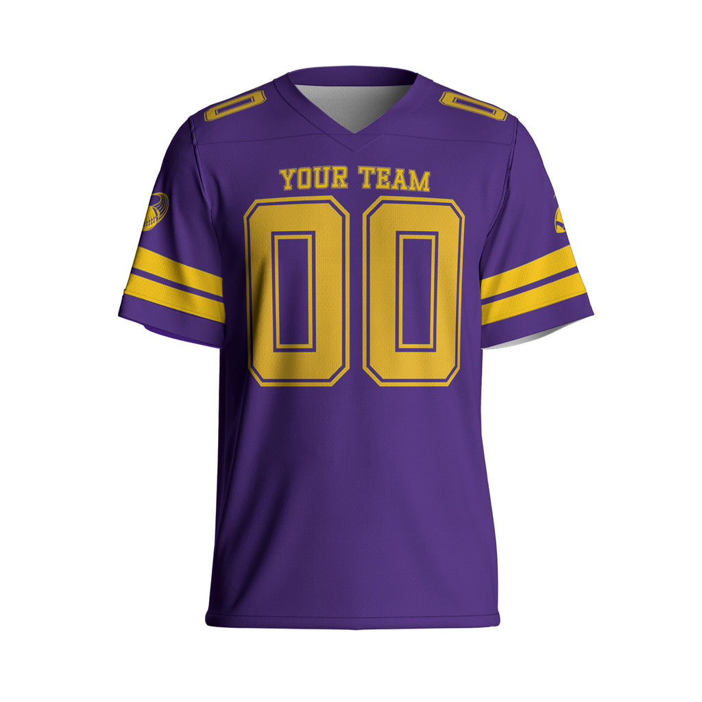 Custom-Famous-Team-Super-Star-Viking-Sport-All-Purple-Football-Jersey-I3