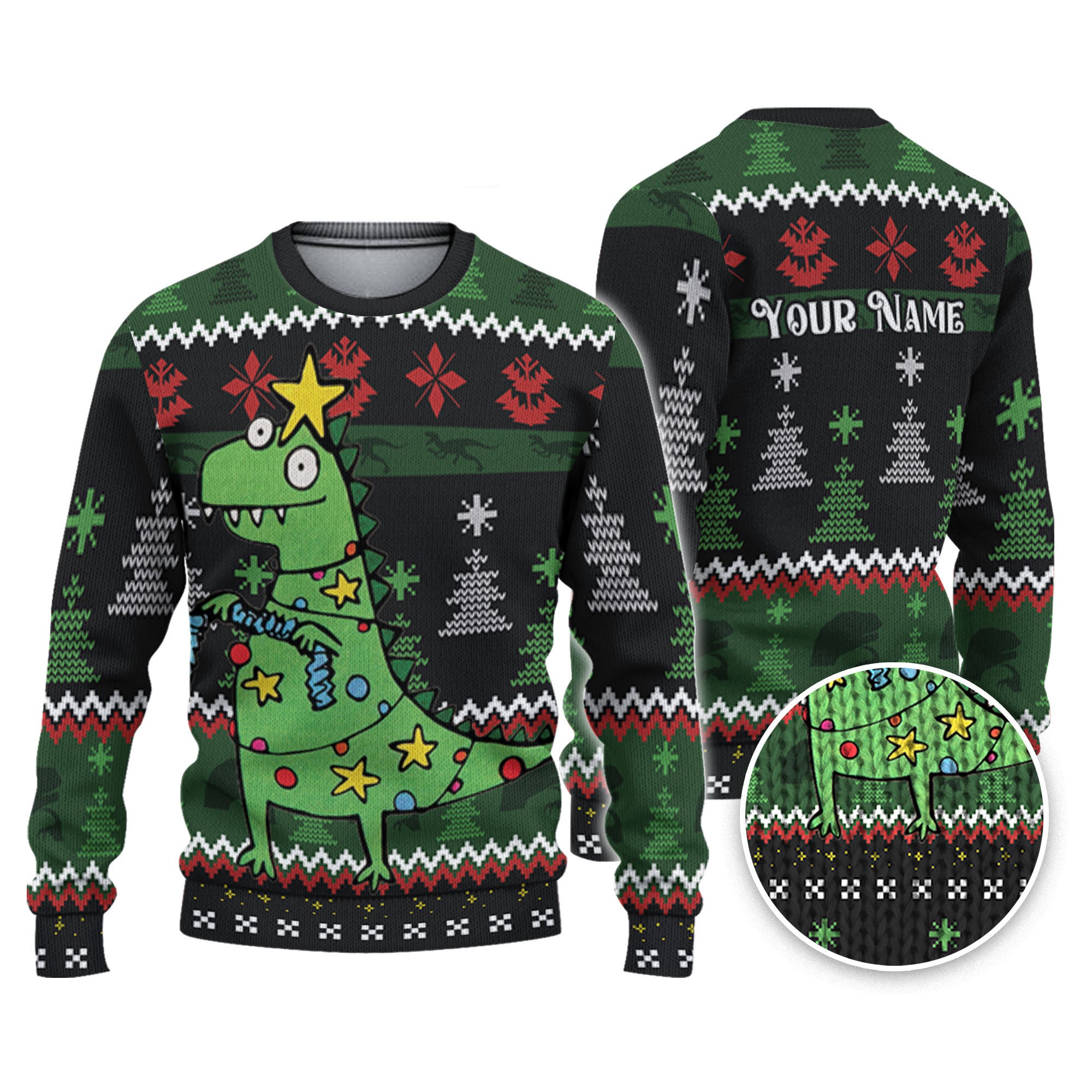Ugly dinosaur sweater deals
