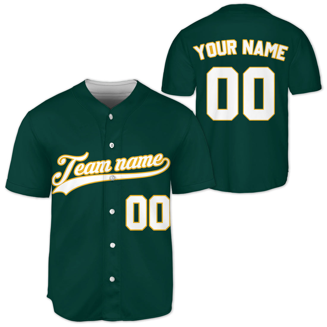 Custom-Green-White-Baseball-Jersey