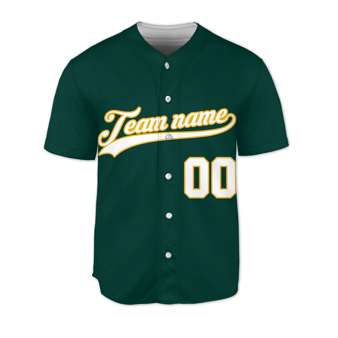 Custom-Green-White-Baseball-Jersey