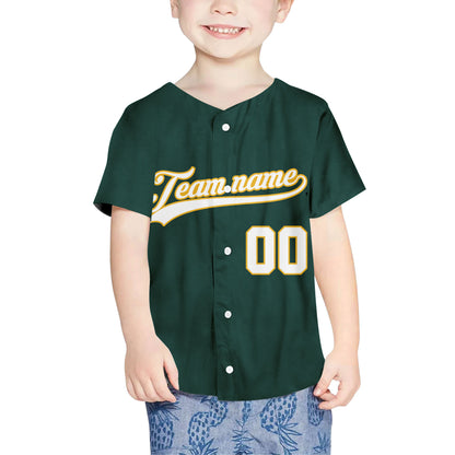 Custom-Green-White-Baseball-Jersey