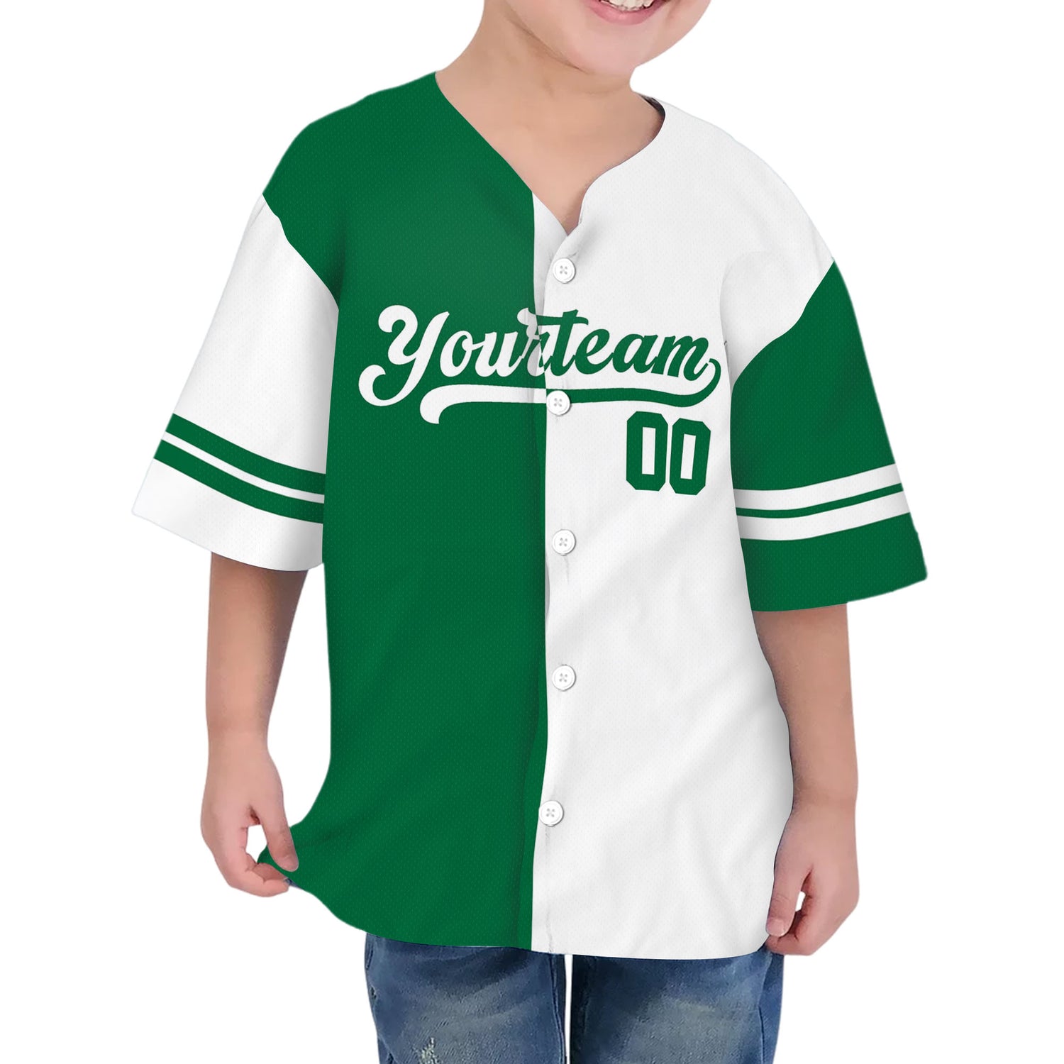custom-half-and-half-colorful-team-green-kid-baseball-jersey-pa17-1862
