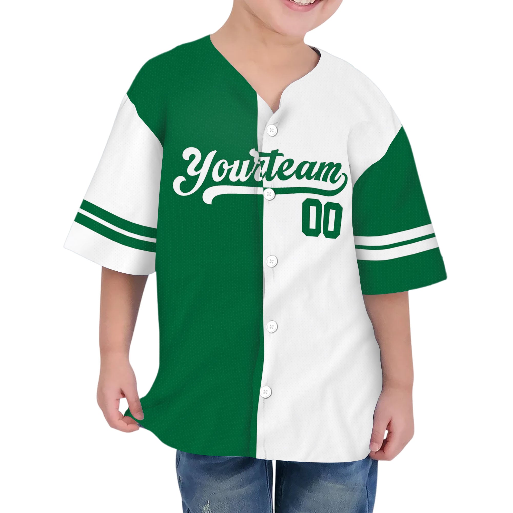 custom-half-and-half-colorful-team-green-kid-baseball-jersey-pa17-1862