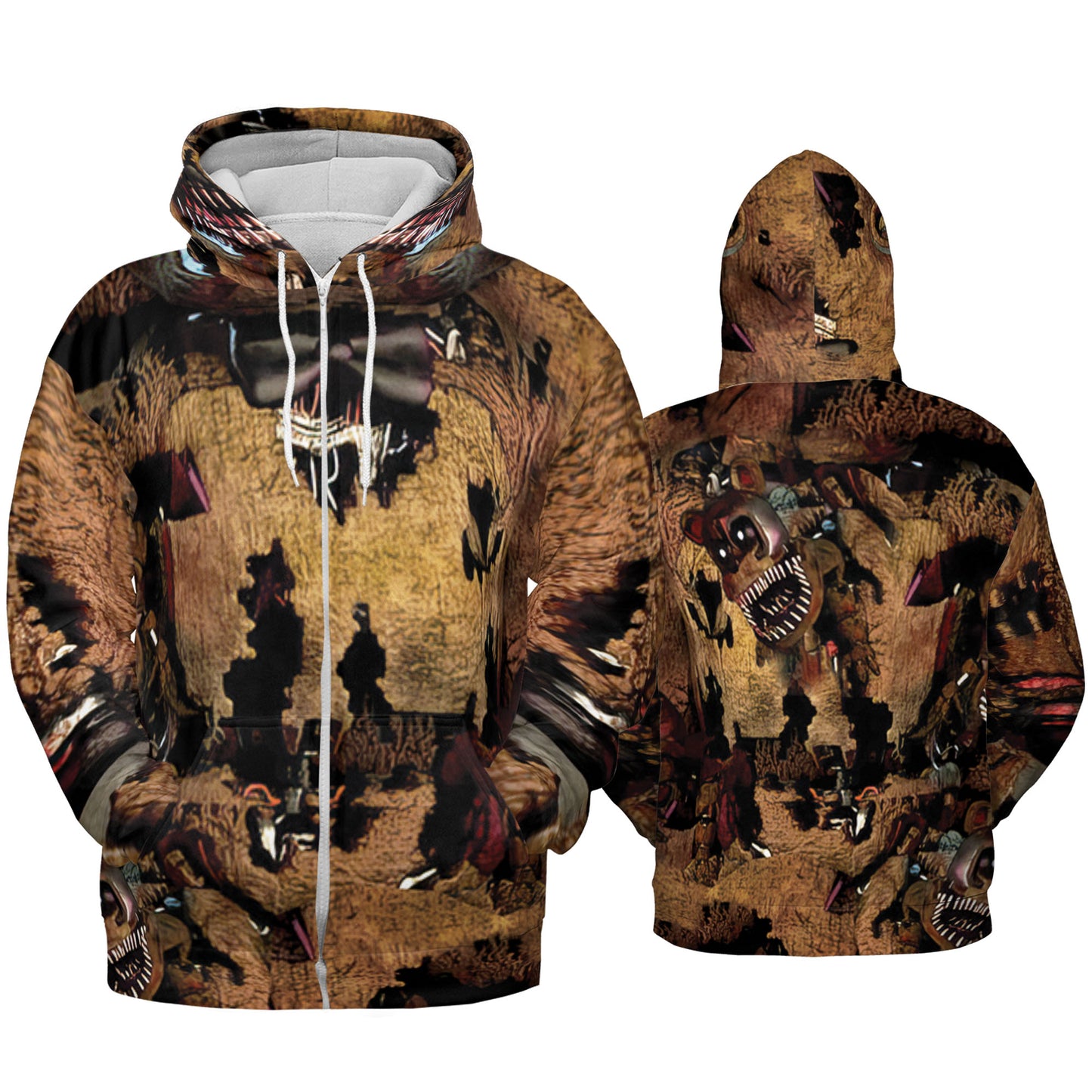 Custom Halloween Horror Animatronics Nightmare Brown Bear Cosplay Shirt I3