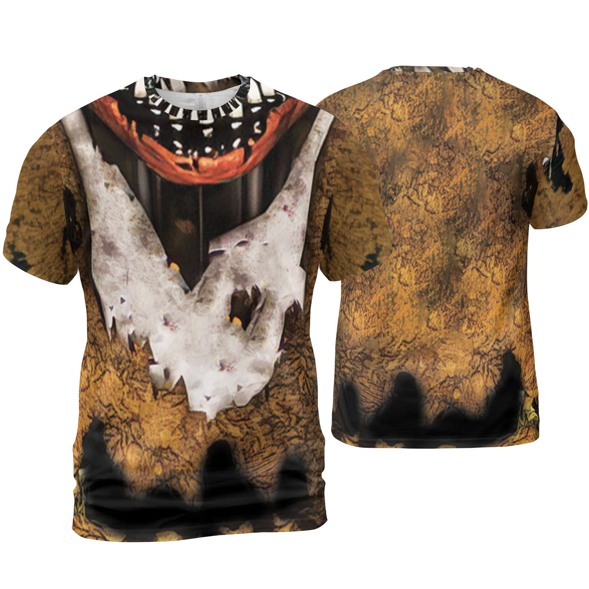 Custom Halloween Horror Animatronics Yellow Chicken Cosplay Shirt I3