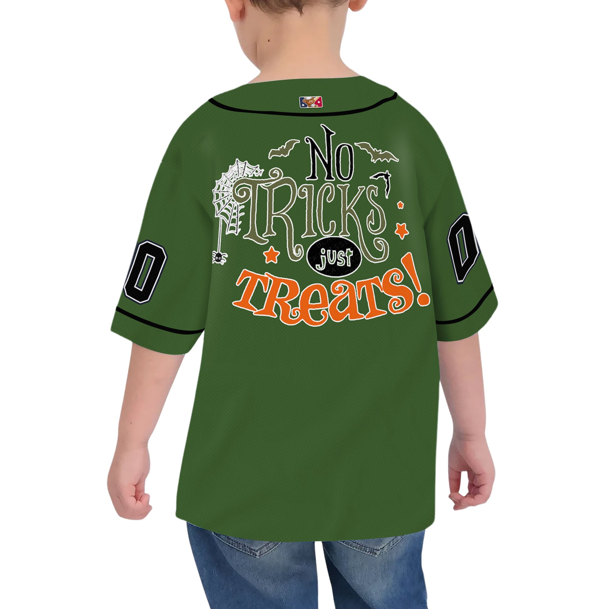 custom-halloween-simple-quote-no-tricks-baseball-jersey-i1-4986