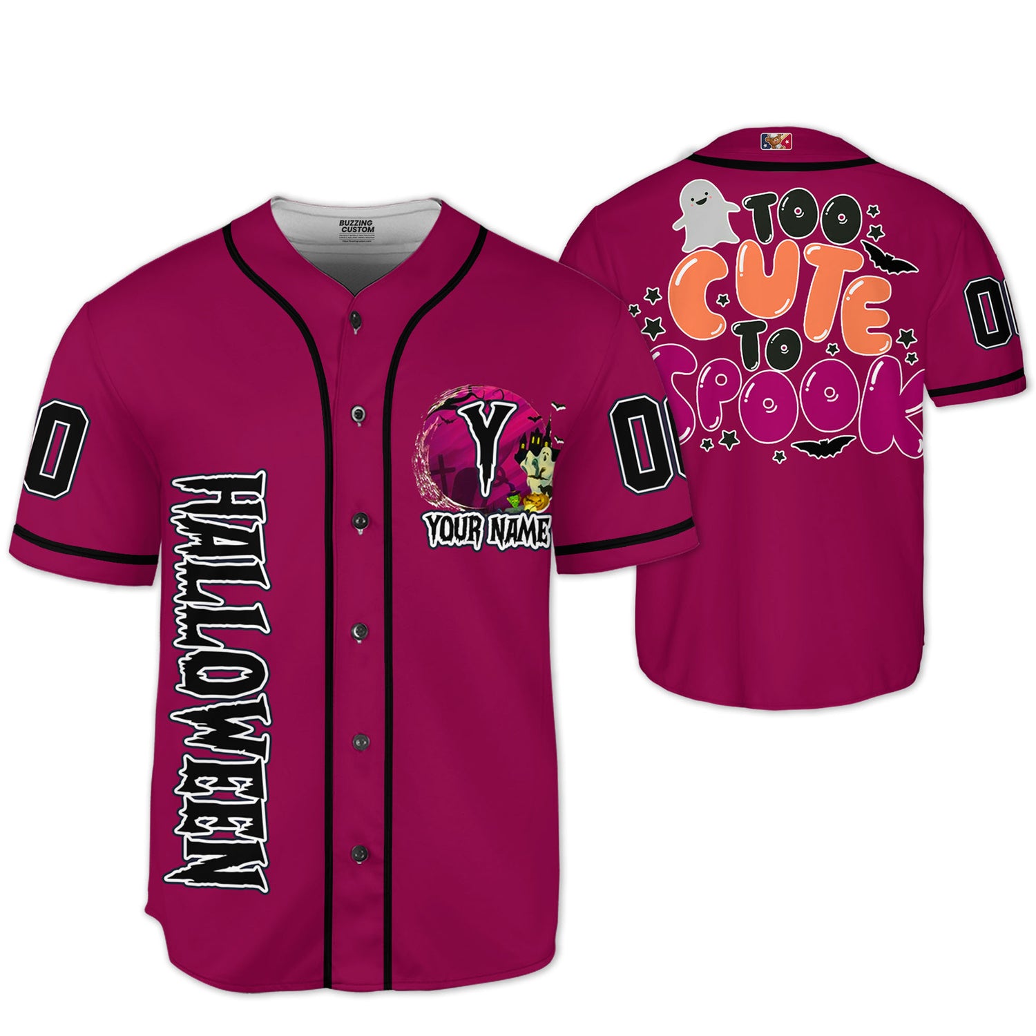 custom-halloween-simple-quote-too-cute-baseball-jersey-i1-5972