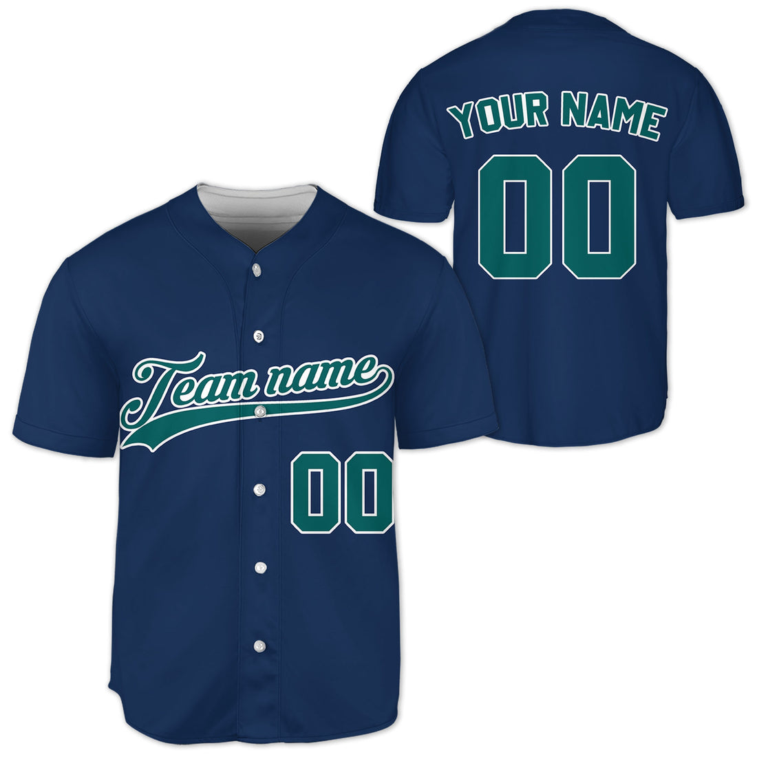 Custom-Marine-Blue-Baseball-Jersey