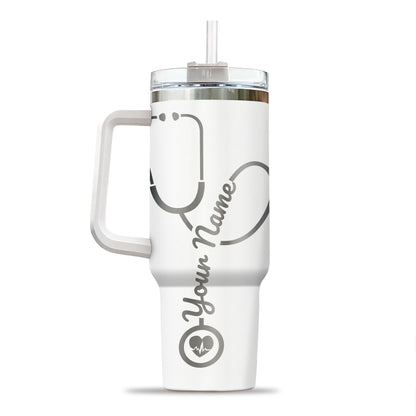 Custom Name Nurse Engraved 40oz Tumbler