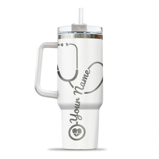 Custom Name Nurse Engraved 40oz Tumbler
