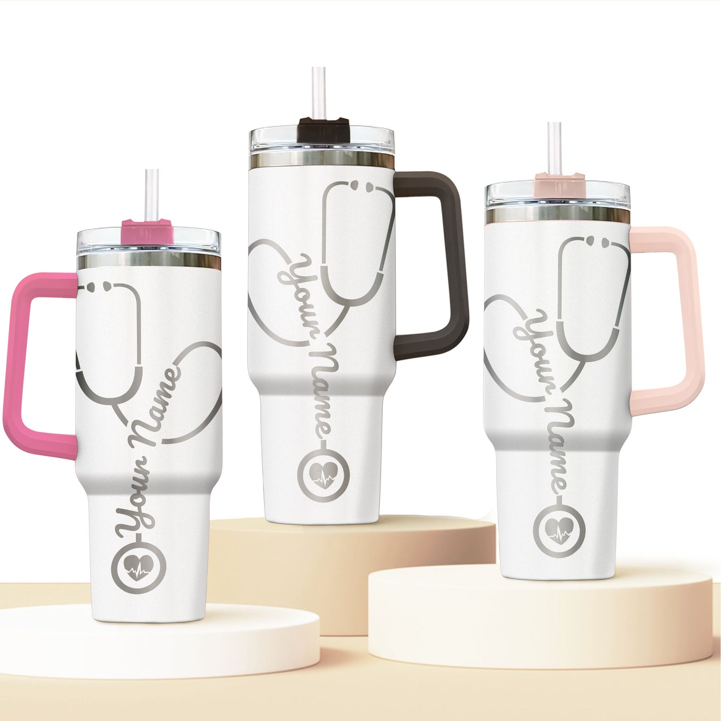 Custom Name Nurse Engraved 40oz Tumbler