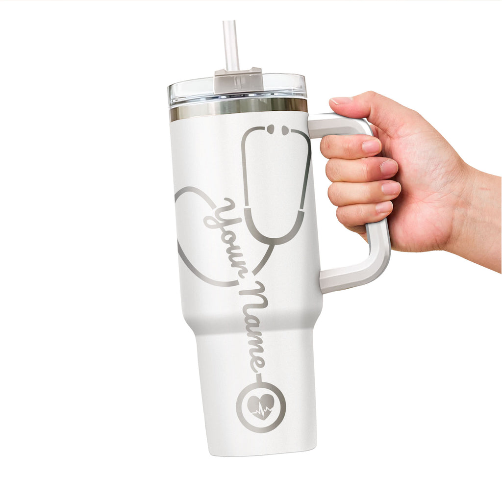 Custom Name Nurse Engraved 40oz Tumbler