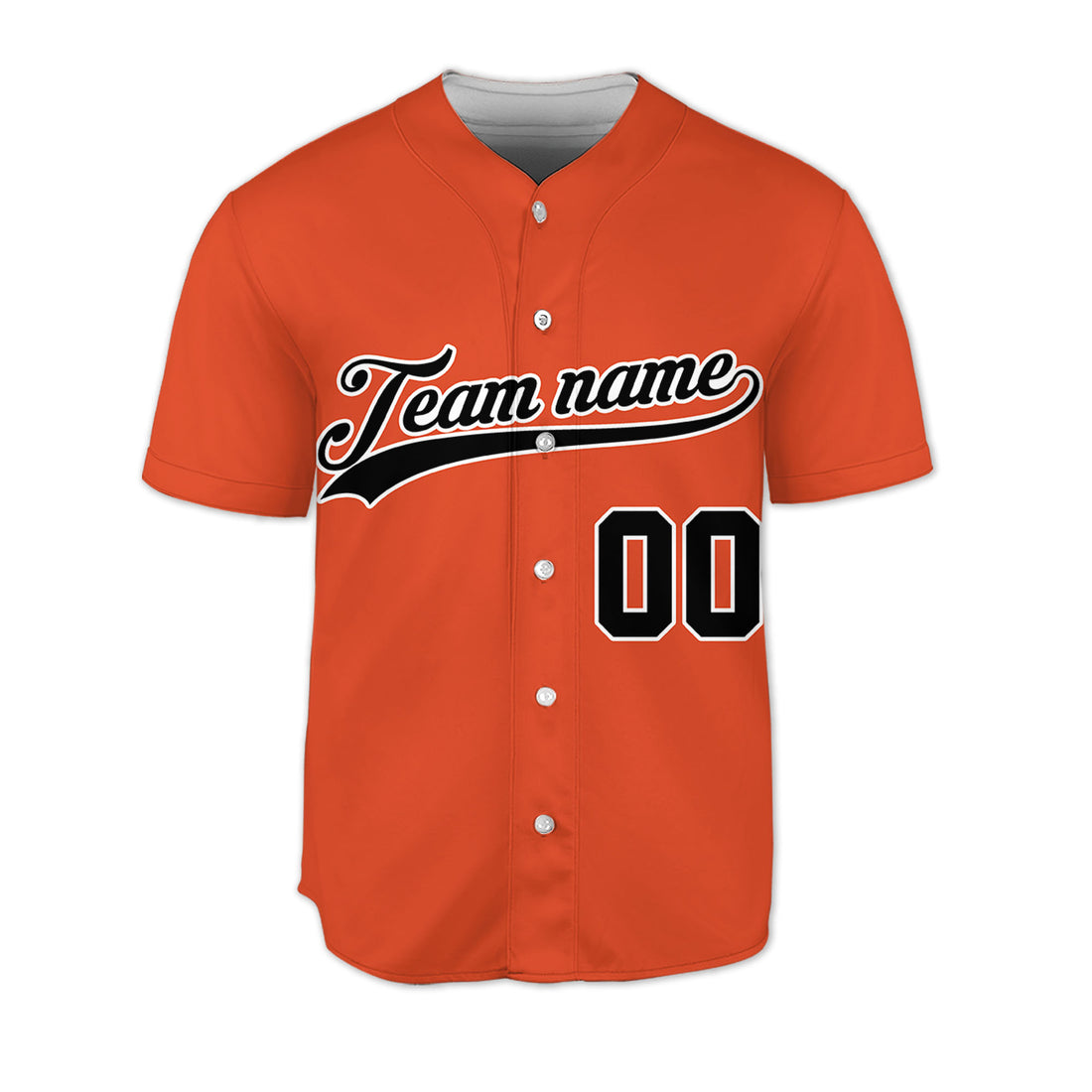 Custom-Orange-Black-Baseball-Jersey