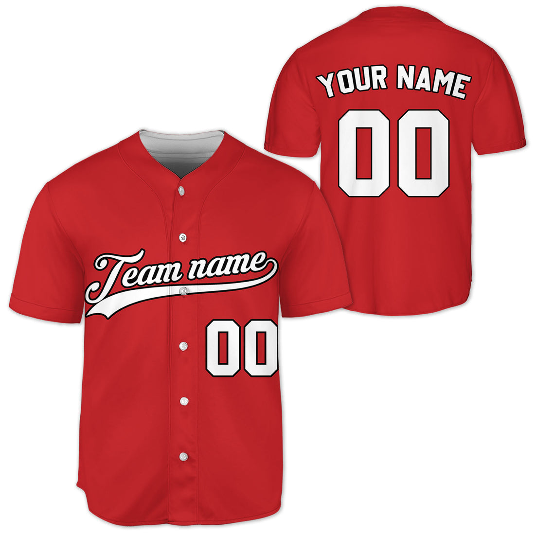 Custom-Red-White-Baseball-Jersey