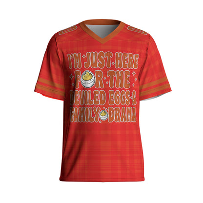 custom-thanks-giving-deviled-eggs-football-jersey-red-tka87-2702