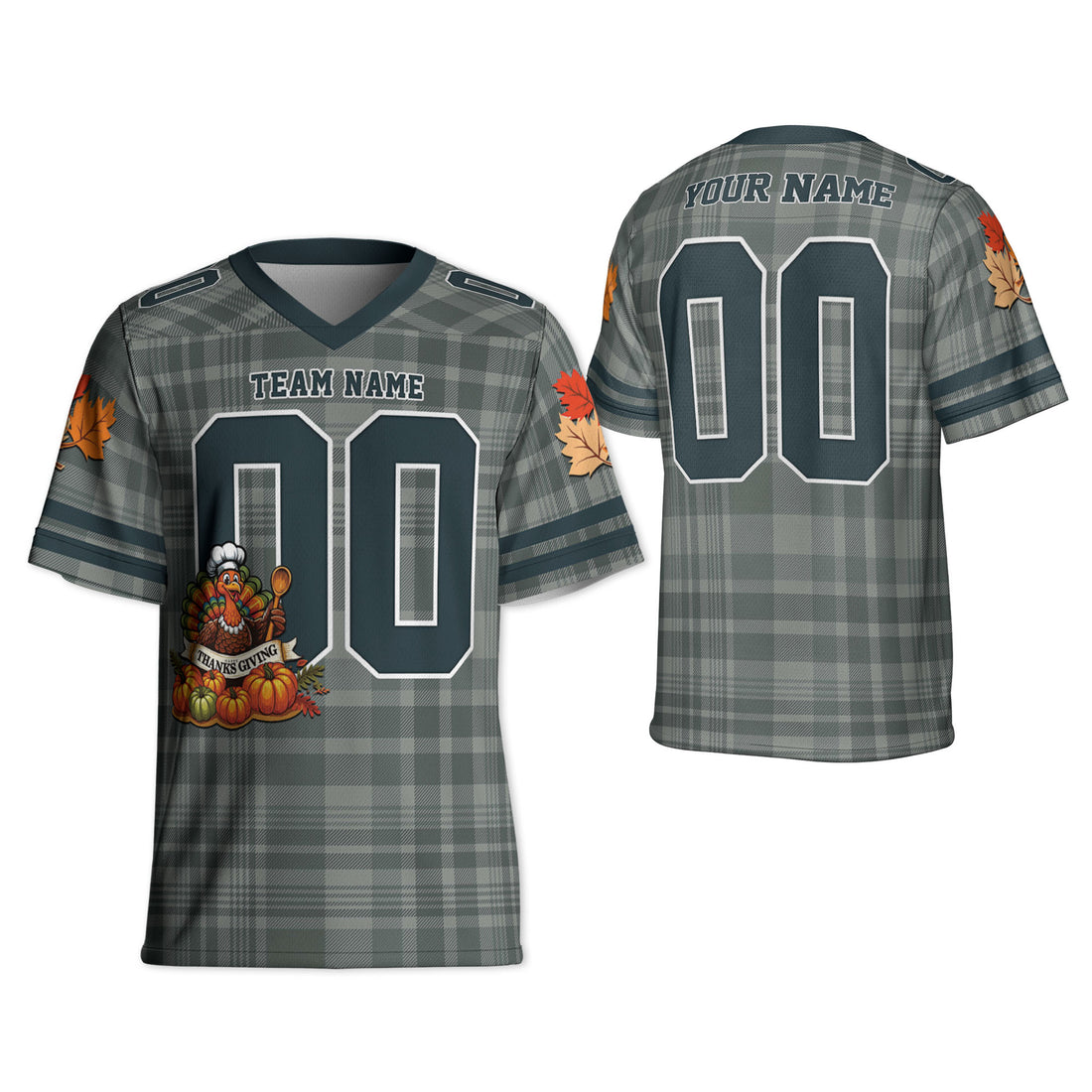 custom-thanksgiving-turkey-football-jersey-gray-tka88-1928