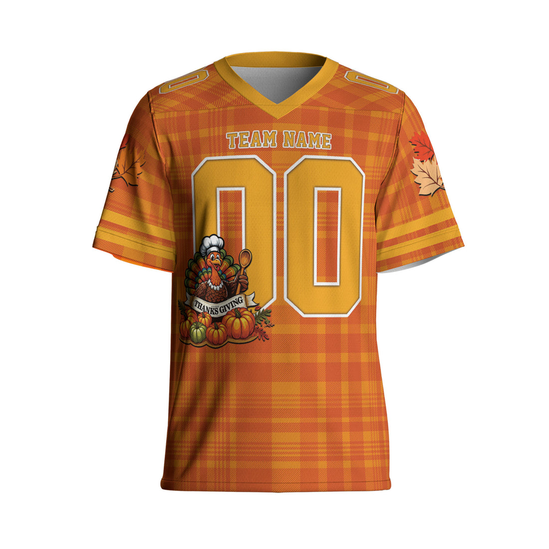 custom-thanksgiving-turkey-football-jersey-orange-tka88-7705
