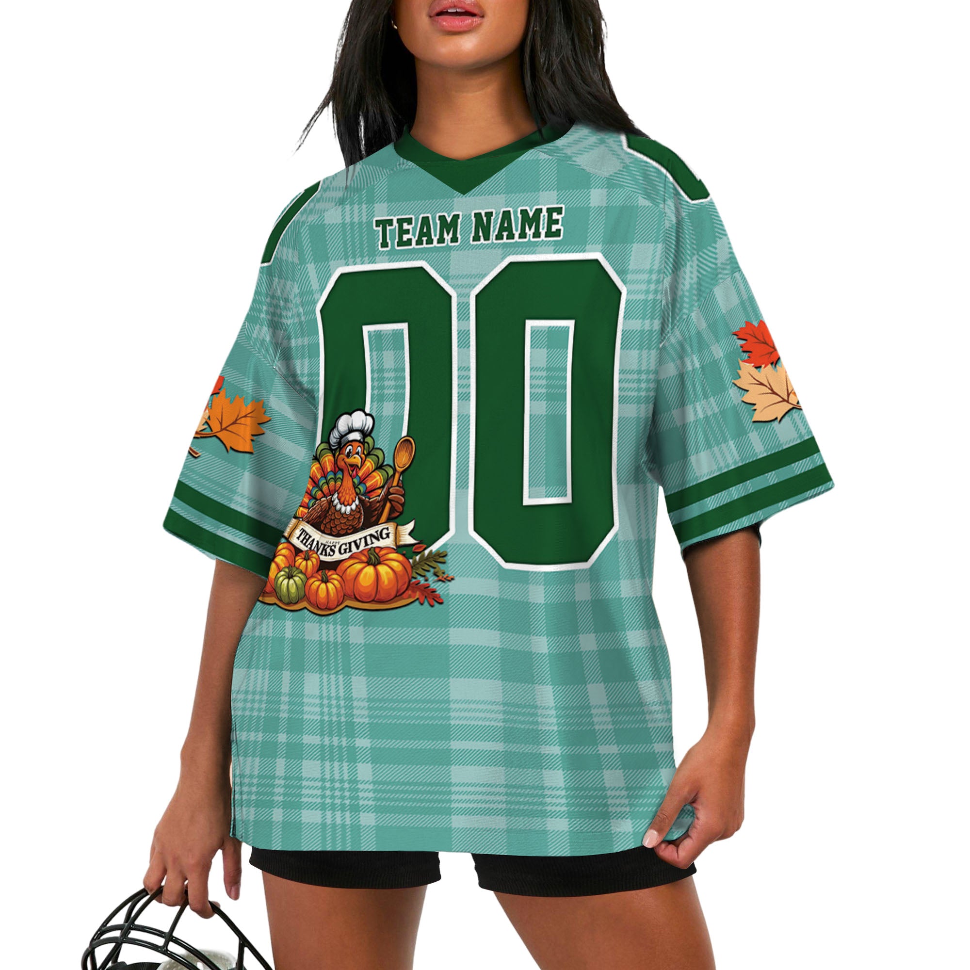 custom-thanksgiving-turkey-football-jersey-turquoise-tka88-6493