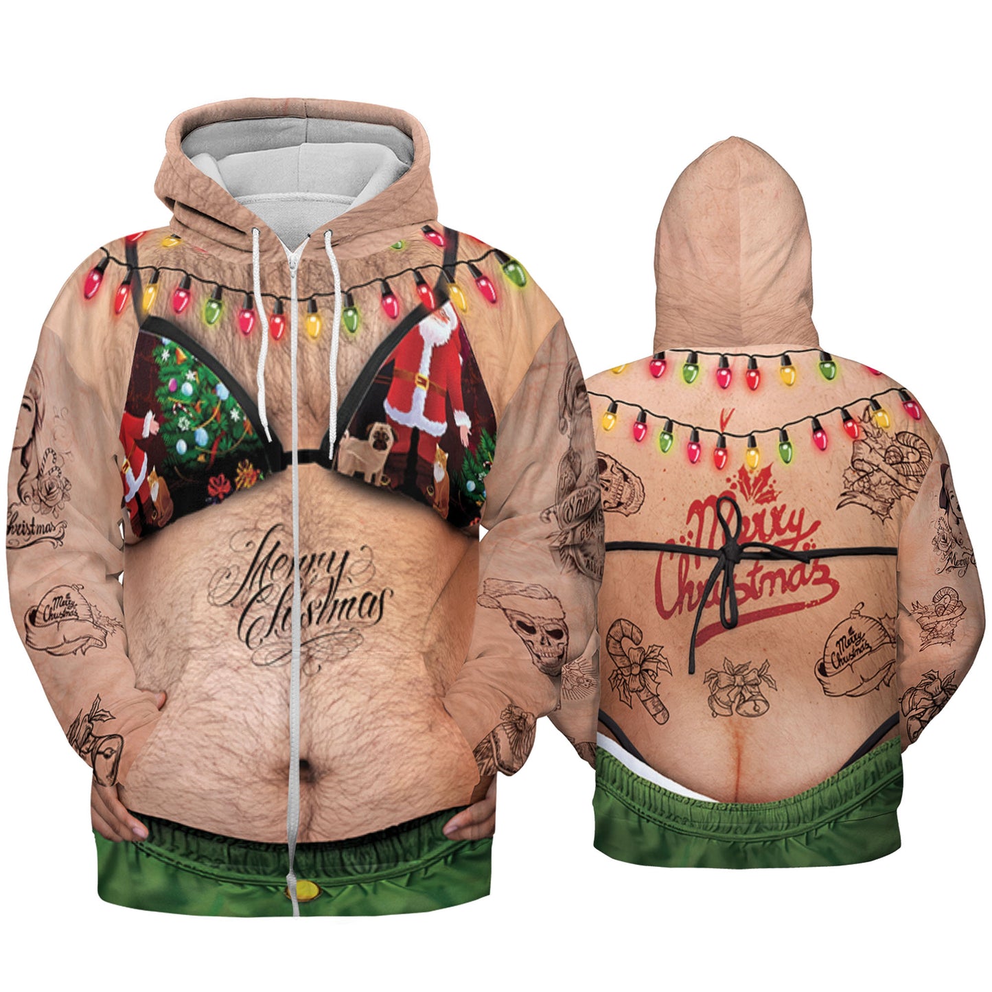 Custom Ugly Hairy Fat Bikini Funny Shirt Cosplay TKA34