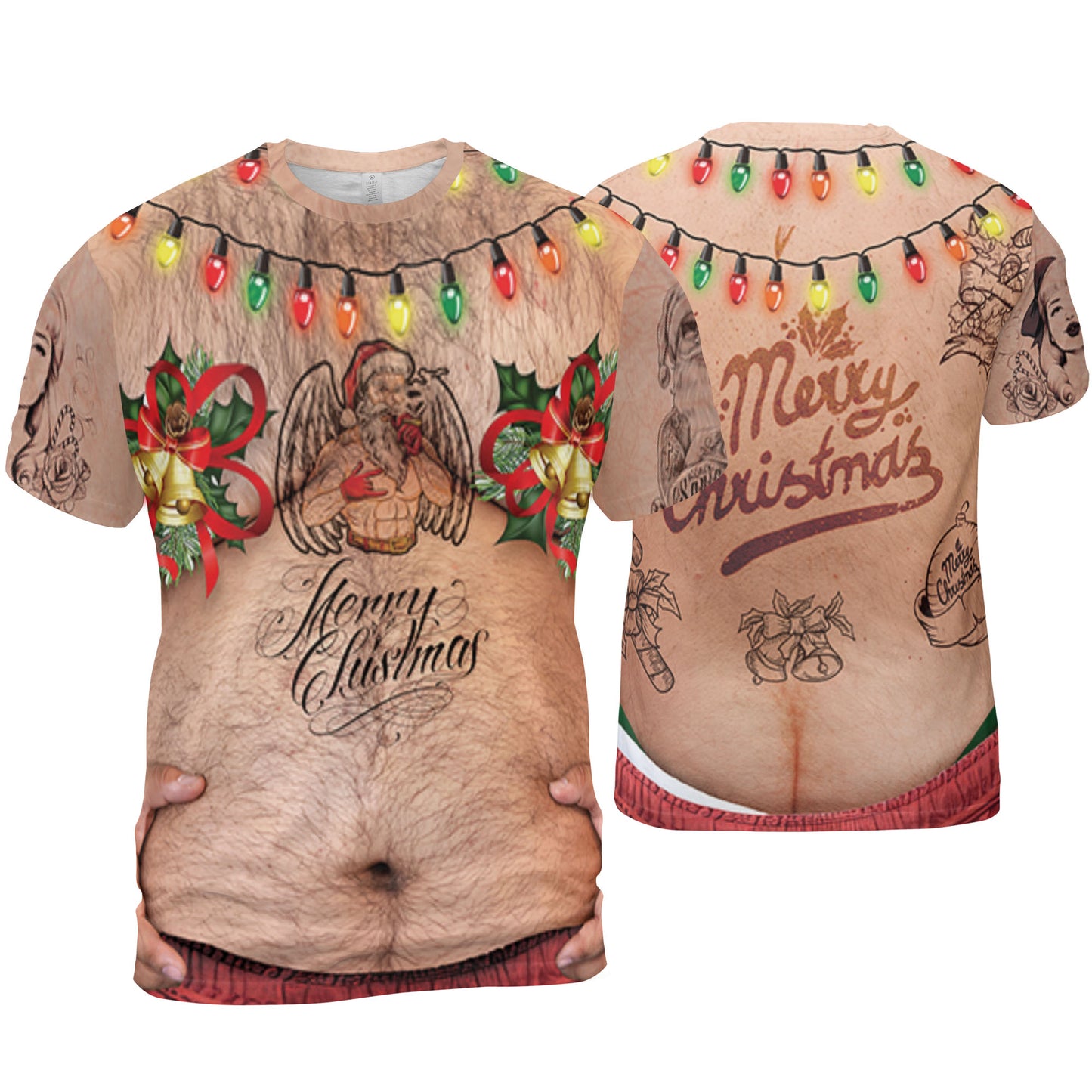 Custom Ugly Hairy Fat Mistletoe Funny Shirt Cosplay TKA34