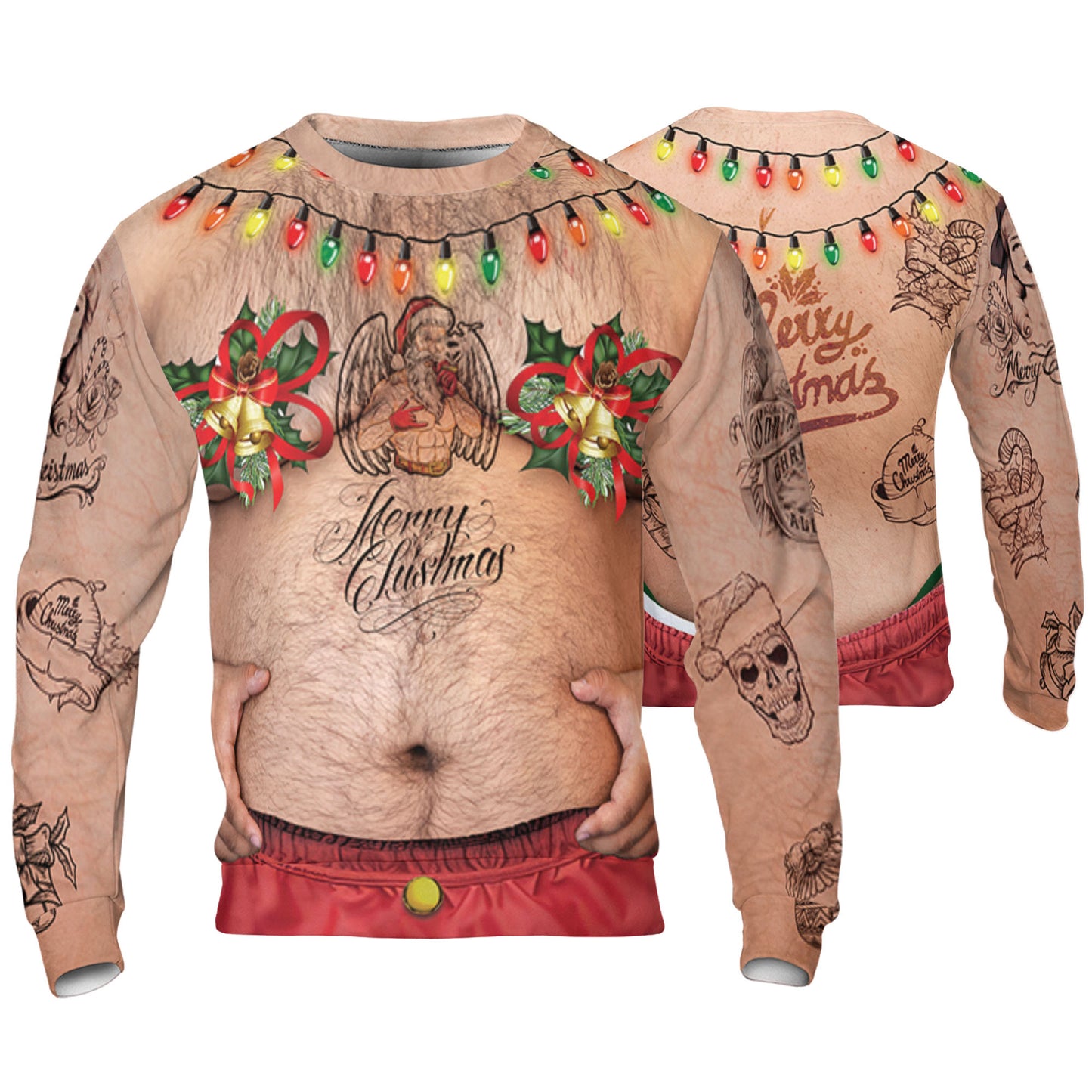 Custom Ugly Hairy Fat Mistletoe Funny Shirt Cosplay TKA34