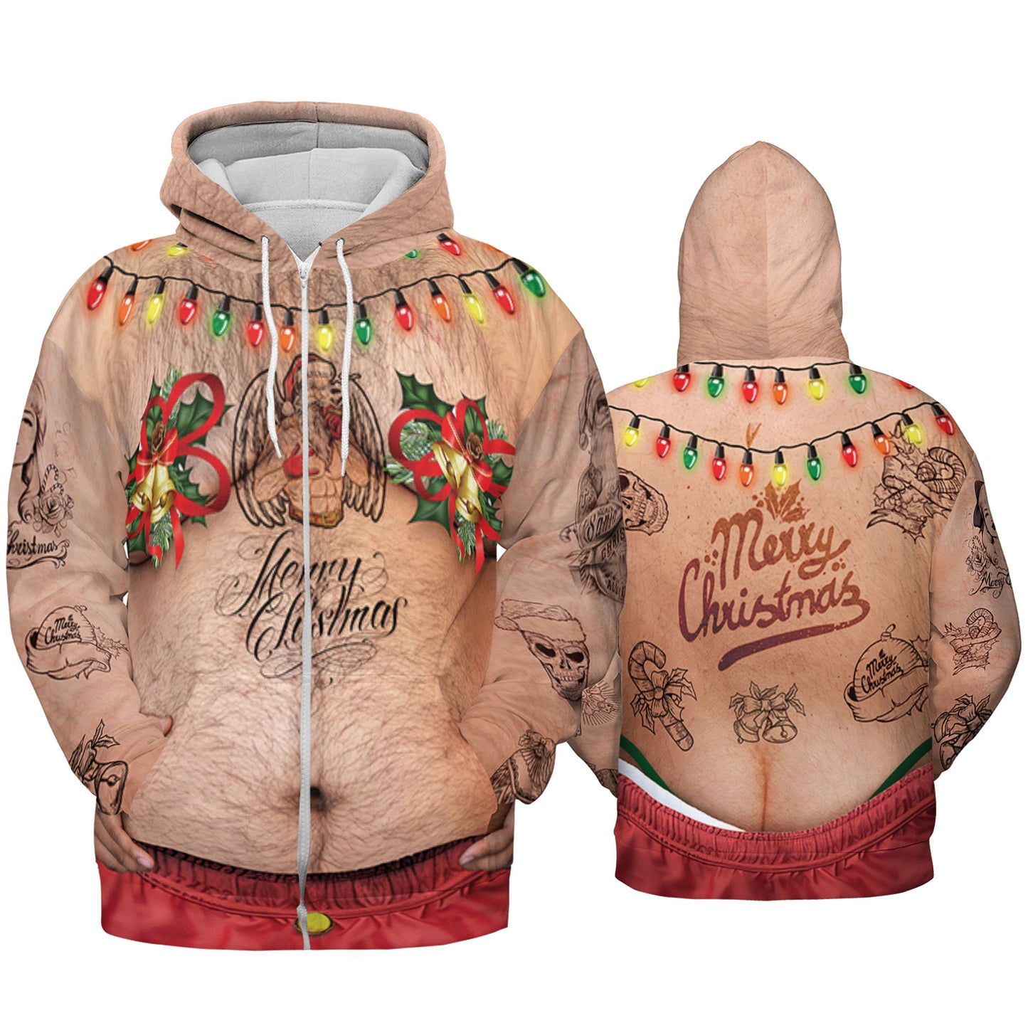 Custom Ugly Hairy Fat Mistletoe Funny Shirt Cosplay TKA34