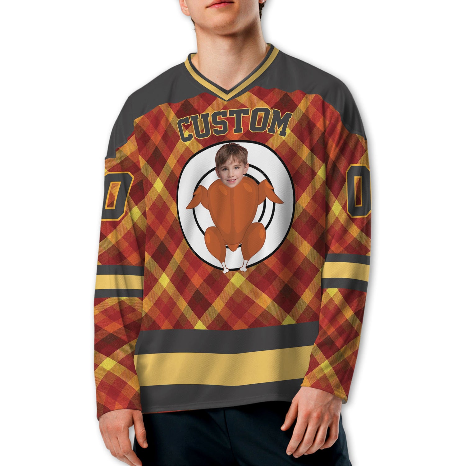 customized-funny-chichken-hockey-jersey-thanksgiving-pattern-red-vdd36-2913