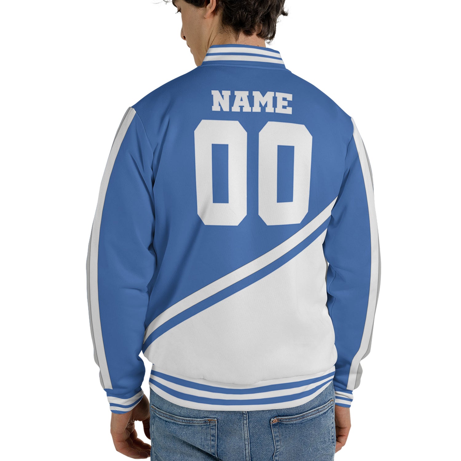 customized-name-and-number-football-varsity-jacket-diagonal-stripes-blue-gray-and-white-vdd20-5105