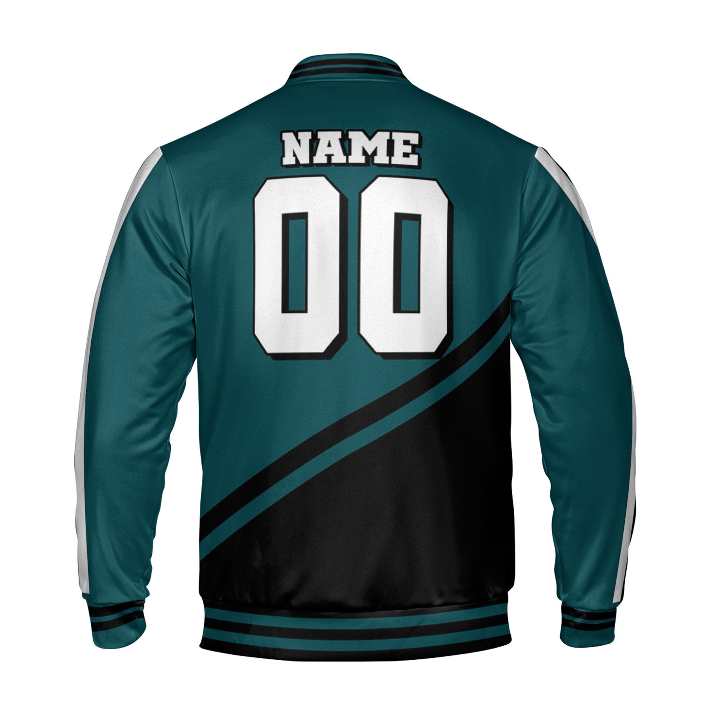 customized-name-and-number-football-varsity-jacket-diagonal-stripes-green-and-black-vdd20-7511